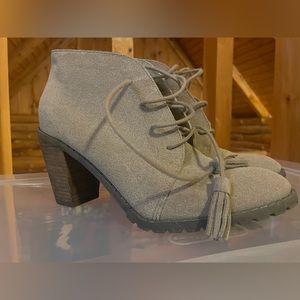 Restricted Brand Ankle Boots, chunky heel, size 8.